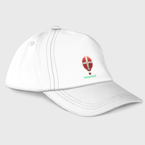 Бейсболка 3d aerostat Switzerland flag / Белый – фото 1