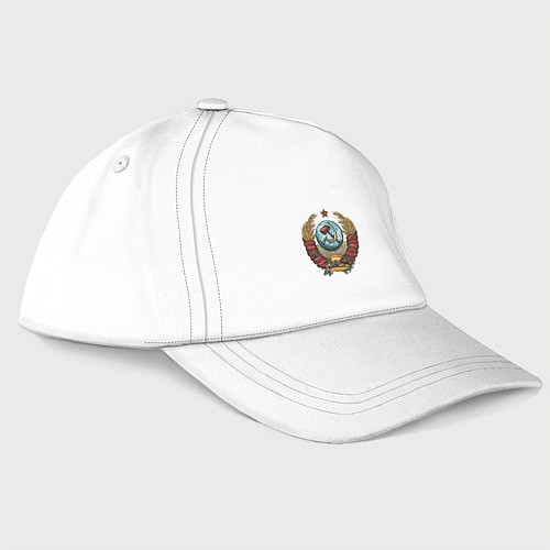Бейсболка Серп и молот СССР / Белый – фото 1