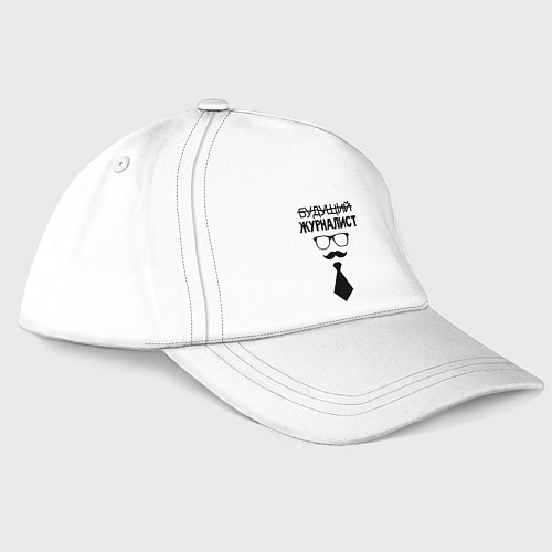 Бейсболка Будущий журналист / Белый – фото 1