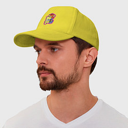 Бейсболка Барт Симпсон облокотился на собственную голову - ш, цвет: желтый