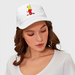 Бейсболка Bart Simpson - devil, цвет: белый — фото 2