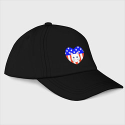 Бейсболка American cat, цвет: черный