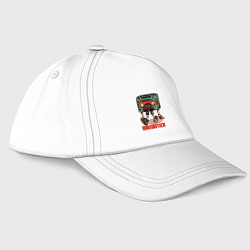 Бейсболка Шагающая аудиоассета ретро, цвет: белый