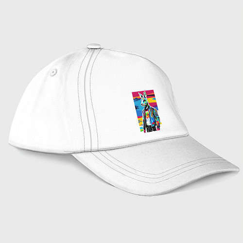 Бейсболка Кенгуру-модник - поп-арт - Австралия / Белый – фото 1