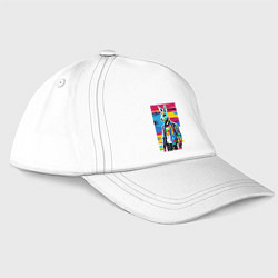 Бейсболка Кенгуру-модник - поп-арт - Австралия, цвет: белый