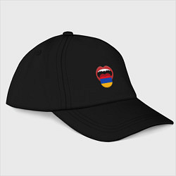 Бейсболка Armenian lips, цвет: черный