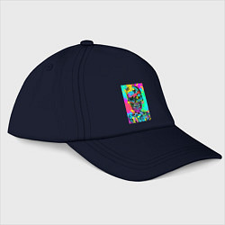 Бейсболка Cool skull - pop art - vogue, цвет: тёмно-синий