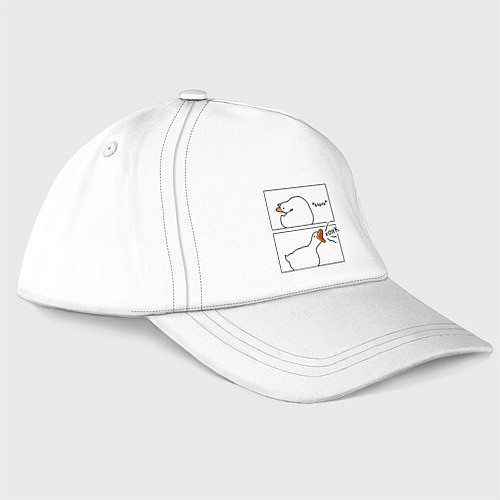 Бейсболка Орущий гусь / Белый – фото 1
