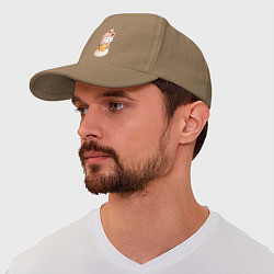 Бейсболка Милый снеговик, цвет: миндальный — фото 2