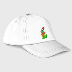 Бейсболка Дракон с подарком, цвет: белый