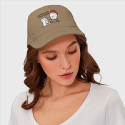 Бейсболка Корпоратив удаленщика, цвет: миндальный — фото 2