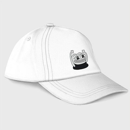 Бейсболка Лягушонок радуется / Белый – фото 1
