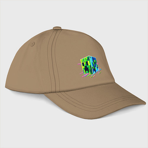 Бейсболка Неон - Майнкрафт / Миндальный – фото 1