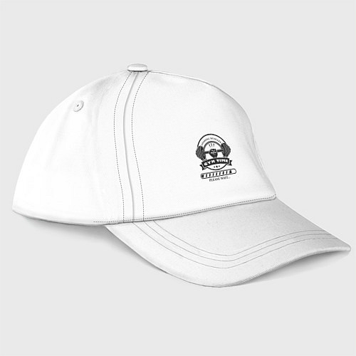 Бейсболка Зож время загружать свои мышцы / Белый – фото 1
