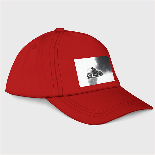 Бейсболка Крутой байкер скетч / Красный – фото 1