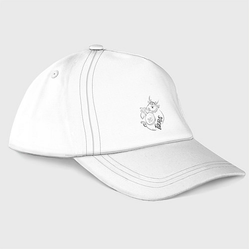 Бейсболка Телец зодиак / Белый – фото 1