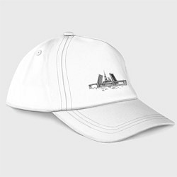 Бейсболка Разводной мост и Петропавловская крепость, цвет: белый
