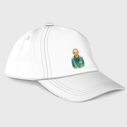 Бейсболка Игрок 001 Игра в кальмара / Белый – фото 1