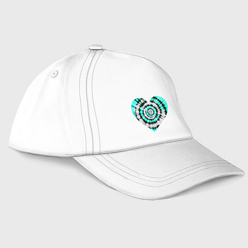 Бейсболка Сердце Тай Дай / Белый – фото 1