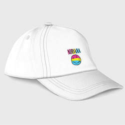 Бейсболка Нирвана цветной, цвет: белый