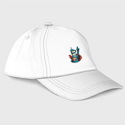 Бейсболка Super Bender - ai art collab meme, цвет: белый