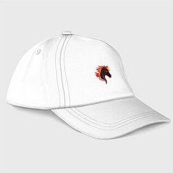 Бейсболка Огненная лошадь, символ года, цвет: белый