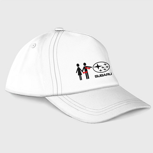 Бейсболка I love subaru / Белый – фото 1