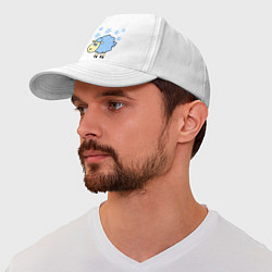 Бейсболка Овечка и снег, цвет: белый — фото 2