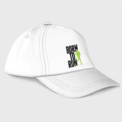 Бейсболка Рожден для бега, цвет: белый