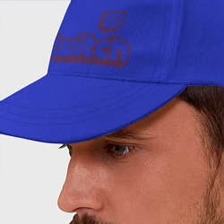 Бейсболка Twitch Logo, цвет: синий — фото 2