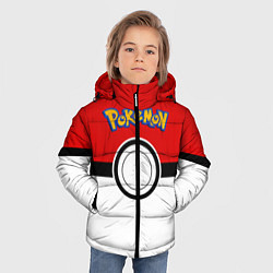 Куртка зимняя для мальчика Покеболл 3, цвет: 3D-светло-серый — фото 2