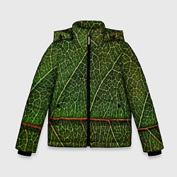 Куртка зимняя для мальчика Листик, цвет: 3D-черный