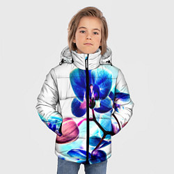 Куртка зимняя для мальчика Фиолетовая орхидея, цвет: 3D-черный — фото 2