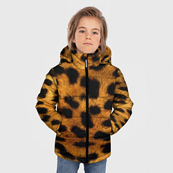 Куртка зимняя для мальчика Шкура леопарда, цвет: 3D-черный — фото 2