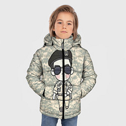 Куртка зимняя для мальчика Song Joong Ki: Camo, цвет: 3D-черный — фото 2