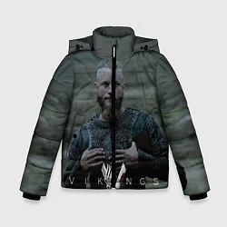 Куртка зимняя для мальчика Vikings: Ragnarr Lodbrok, цвет: 3D-черный
