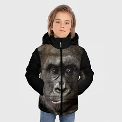 Куртка зимняя для мальчика Глаза гориллы, цвет: 3D-черный — фото 2