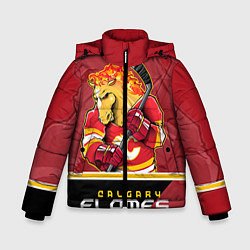Куртка зимняя для мальчика Calgary Flames, цвет: 3D-черный