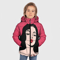 Куртка зимняя для мальчика Воздушный поцелуй, цвет: 3D-черный — фото 2