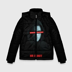 Куртка зимняя для мальчика Mr Robot, цвет: 3D-черный