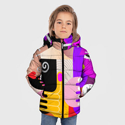 Куртка зимняя для мальчика Abstract-women, цвет: 3D-черный — фото 2