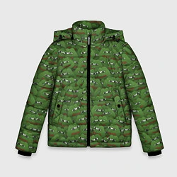 Зимняя куртка для мальчика Грустные лягушки