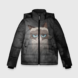 Куртка зимняя для мальчика Grumpy Cat, цвет: 3D-светло-серый