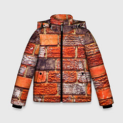 Куртка зимняя для мальчика Кирпичи, цвет: 3D-красный