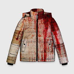 Куртка зимняя для мальчика Бинты 1, цвет: 3D-черный