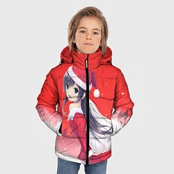 Куртка зимняя для мальчика Аниме-снегурочка, цвет: 3D-черный — фото 2