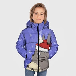 Куртка зимняя для мальчика Тоторо и снег, цвет: 3D-черный — фото 2