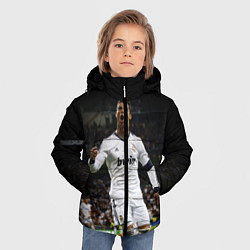Куртка зимняя для мальчика Роналдо, цвет: 3D-черный — фото 2