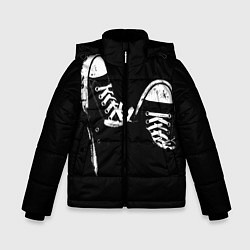 Куртка зимняя для мальчика Кеды, цвет: 3D-черный
