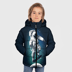 Куртка зимняя для мальчика Космический скейтбординг, цвет: 3D-красный — фото 2